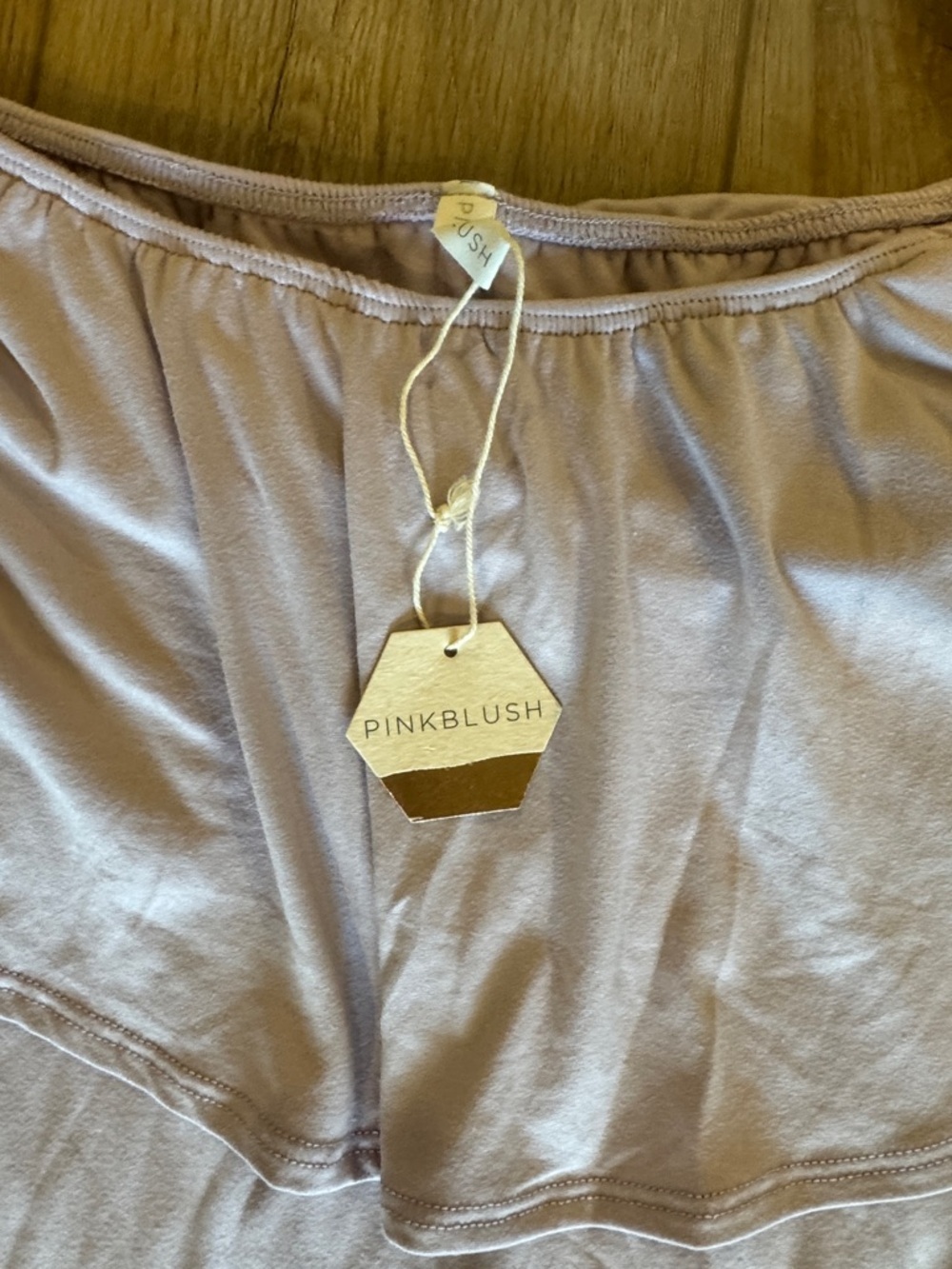 NWT! PinkBlush Lavender Ruffle Off Shoulder Mermaid Maternity Gown/Dress - Picture 5 of 6